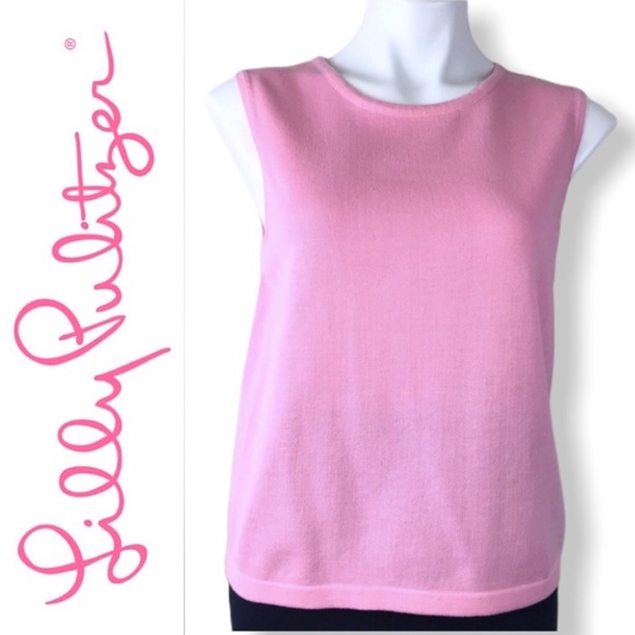 Lilly Pulitzer Tops - Lilly Pulitzer sleeveless sweater knit tank top L